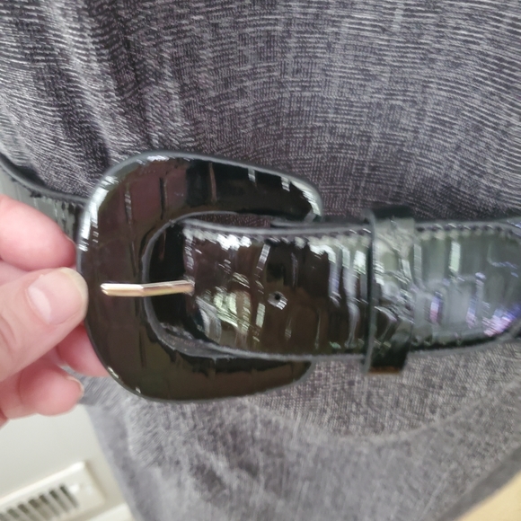 A. Byers  gray belted dress - Picture 3 of 9